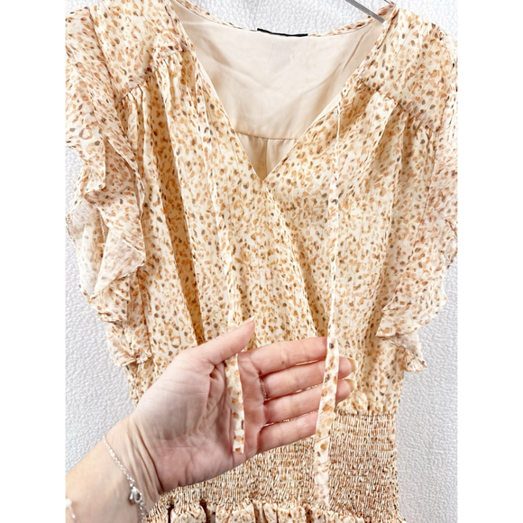 NWT Aqua Smocked Ruffle Mini Dress XS – Retail $98 - Picture 5 of 9